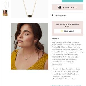 Kendra Scott Jewelry - Kendra Scott Elisa Gold Pendant Kendra Scott Jewelry - Kendra Scott Elisa Gold Pendant